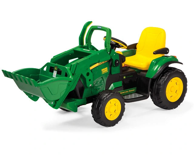 Peg Perego | John Deere montable electrico de tractor con pala y descansabrazos