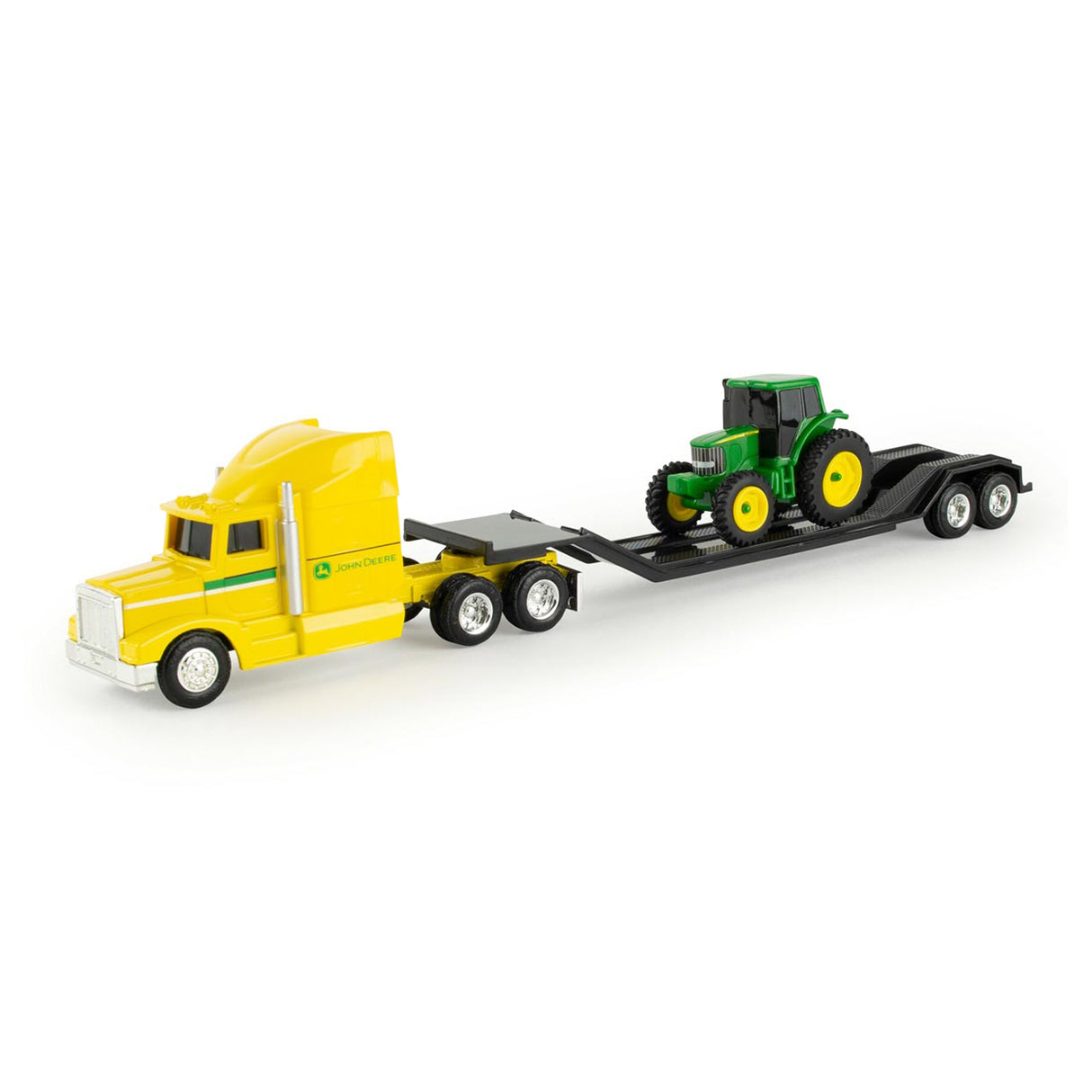 TOMY | John Deere tractocamion con tractor en cama baja