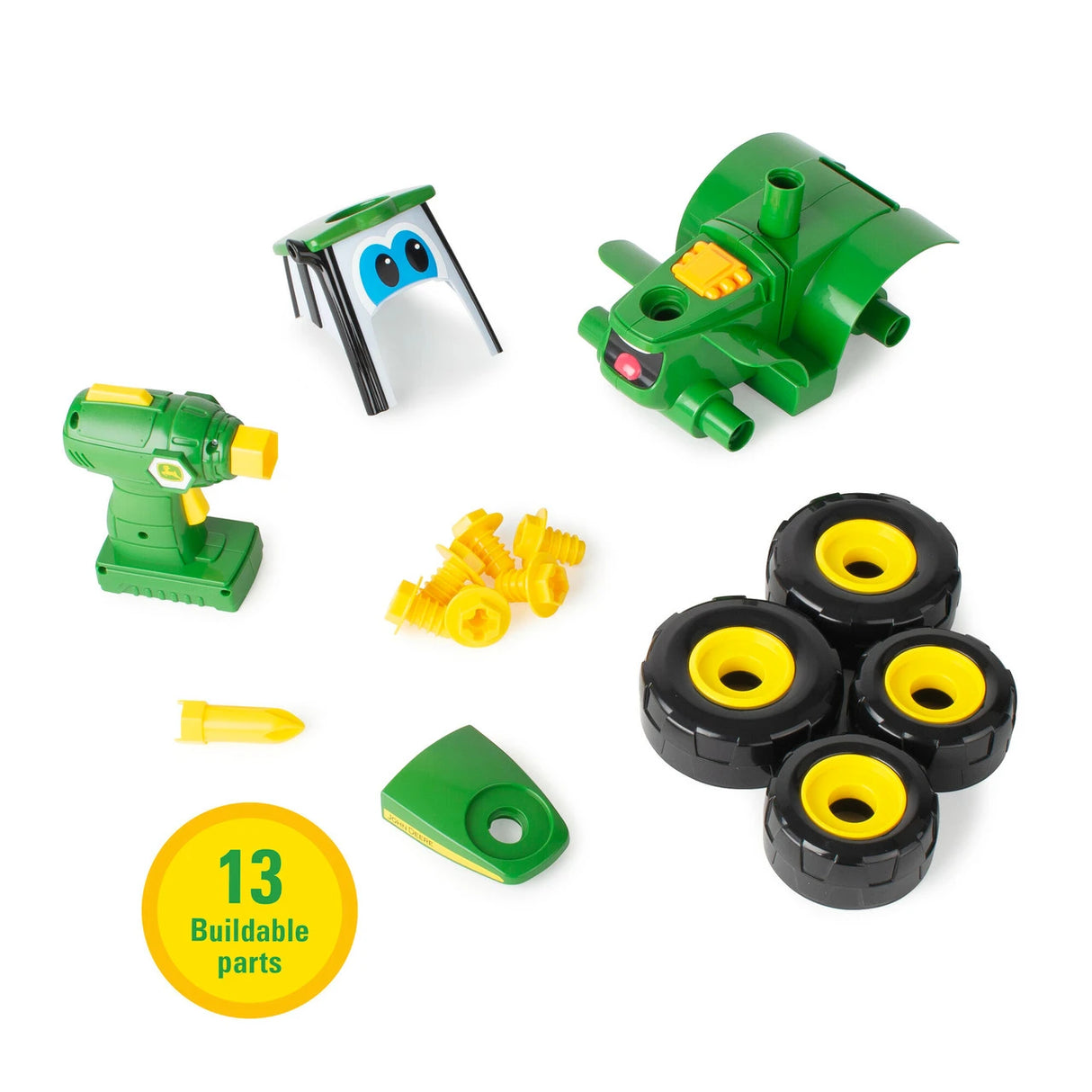 TOMY | John Deere armable de tractor con herramientas