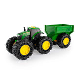 TOMY | John Deere Monster Treads tractor con vagon luces y sonido