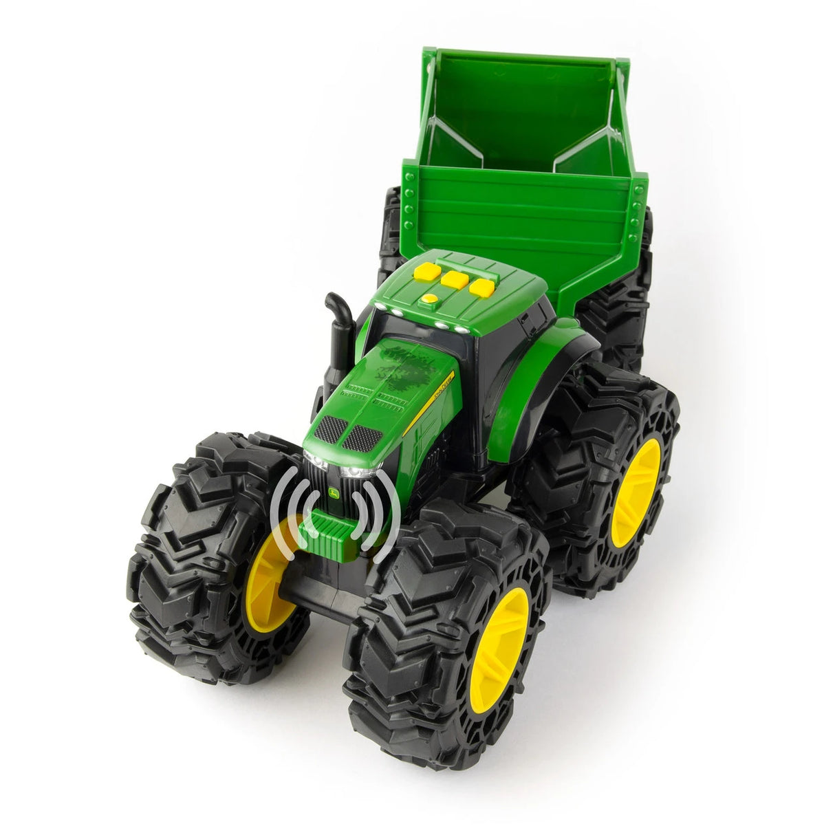 TOMY | John Deere Monster Treads tractor con vagon luces y sonido