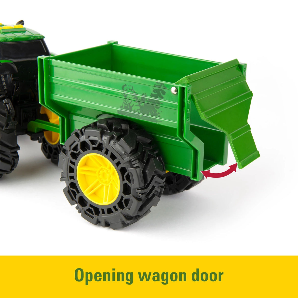 TOMY | John Deere Monster Treads tractor con vagon luces y sonido