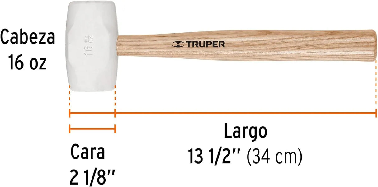 TRUPER | Martillo de goma de 16 onzas