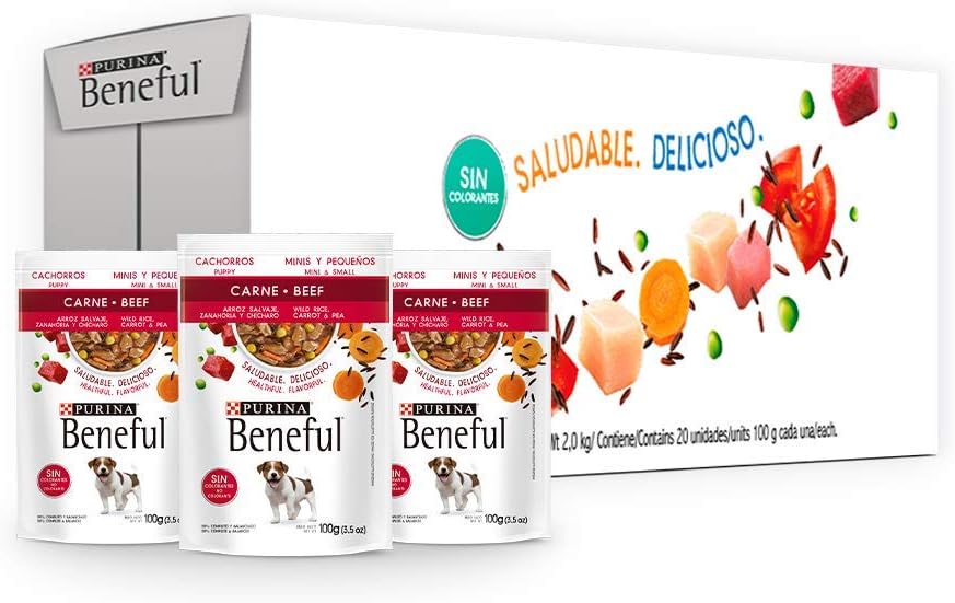 PURINA | Beneful 20 sobres de alimento para perros mini y pequeños