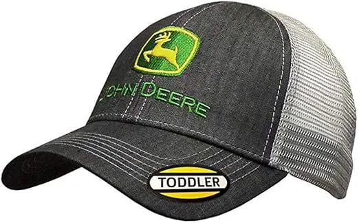 JOHN DEERE | Gorra para niños pequeños de mezclilla con malla gris