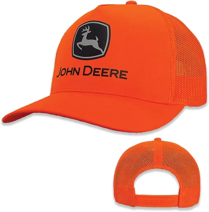 JOHN DEERE | Gorra naranja fosfo con malla