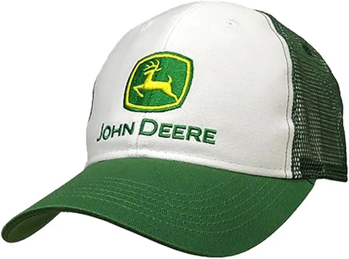 JOHN DEERE | Gorra Blanco/Verde con malla verde