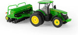 TOMY | John Deere tractor a escala 1:64 con rastra 7215R