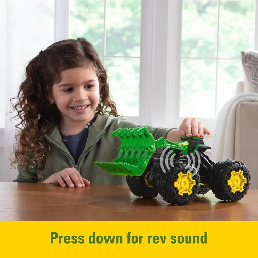 TOMY | John Deere tractor Monster Treads funcional con pala