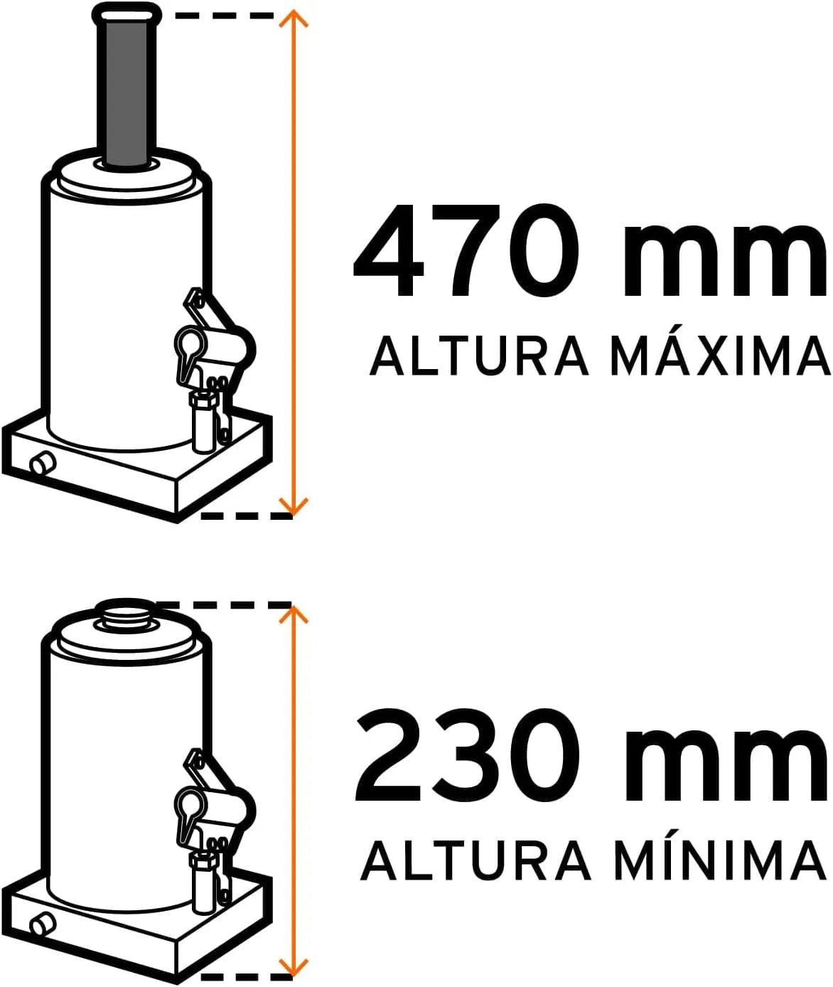 TRUPER | Gato hidraulico tipo botella para 8 toneladas