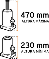 TRUPER | Gato hidraulico tipo botella para 8 toneladas