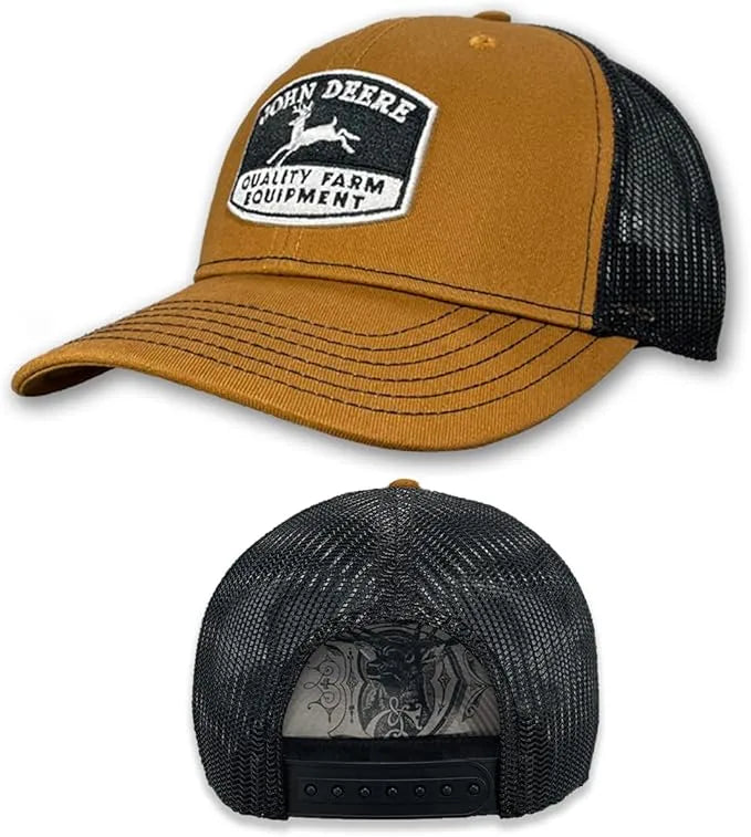 JOHN DEERE | Gorra cafe con malla negra