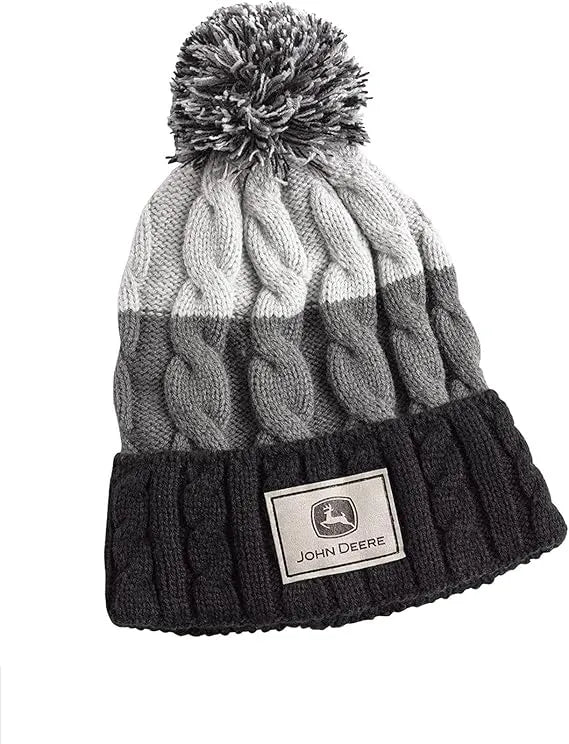 JOHN DEERE | Gorro beanie Negro/Gris tejido para mujer