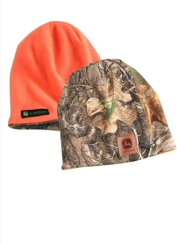 JOHN DEERE + REALTREE | Gorro beanie camo interior termico naranja