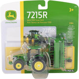 TOMY | John Deere tractor a escala 1:64 con rastra 7215R