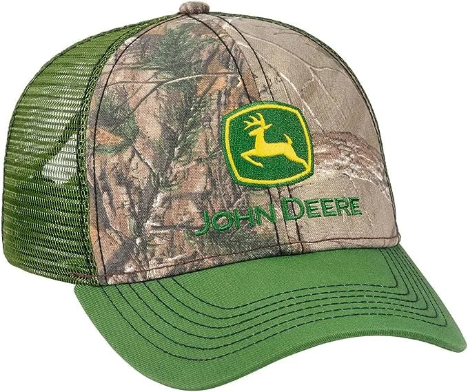 JOHN DEERE + REALTREE | Gorra APX camuflage con malla y cierre