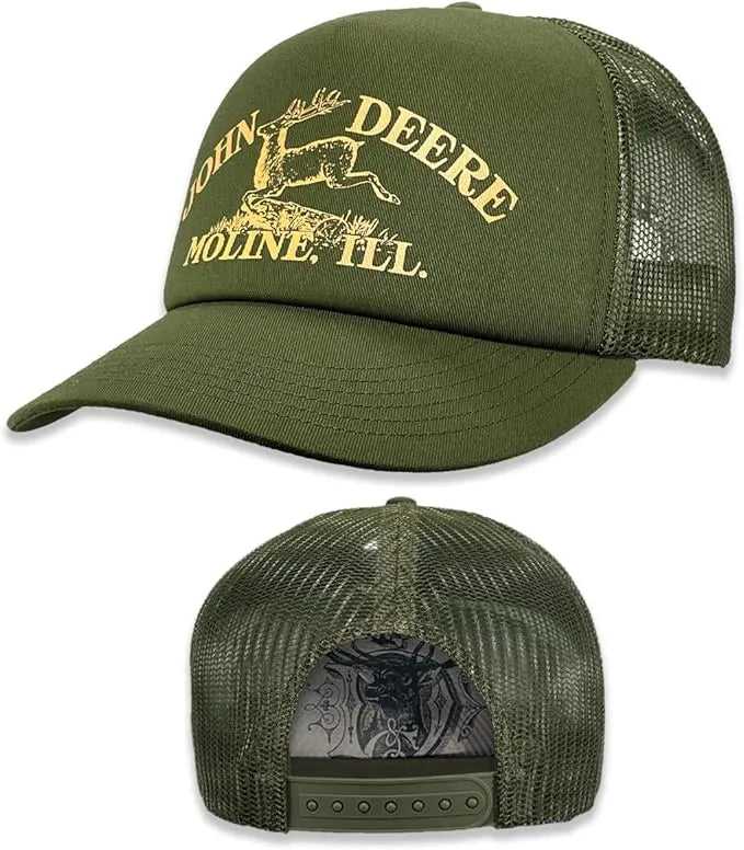 JOHN DEERE | Gorra verde retro con malla