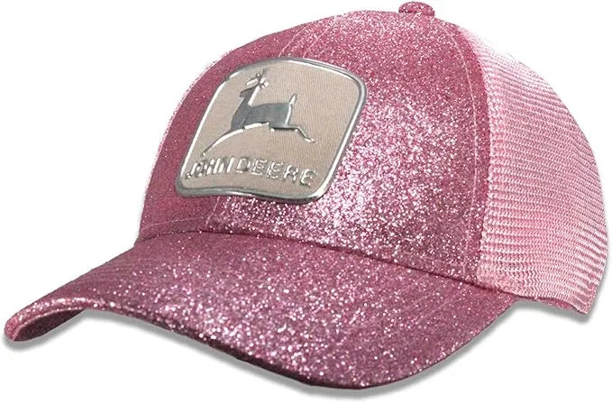 JOHN DEERE | Gorra rosa brillante con malla rosa