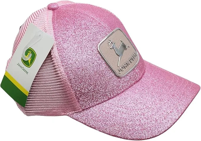 JOHN DEERE | Gorra rosa brillante con malla rosa