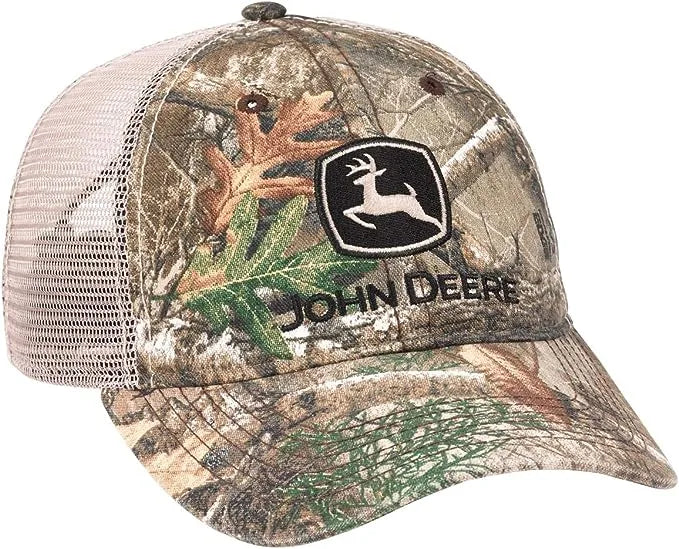 JOHN DEERE + REALTREE | Gorra camuflaje con malla y broche