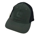 JOHN DEERE | Gorra verde olivo con malla negra con boton