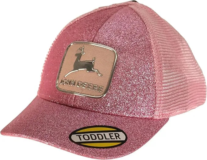 JOHN DEERE | Gorra para niños pequeños rosa brillante con malla