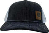 JOHN DEERE | Gorra de mezclilla con malla blanca