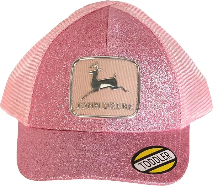 JOHN DEERE | Gorra para niños pequeños rosa brillante con malla