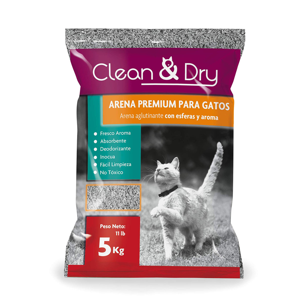 Clean&Dry | Arena para gato de 5 kg