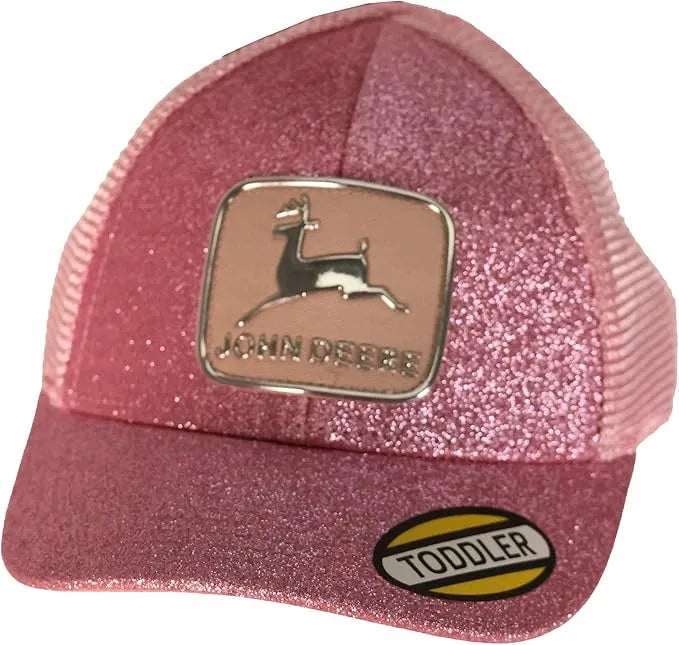 JOHN DEERE | Gorra para niños pequeños rosa brillante con malla