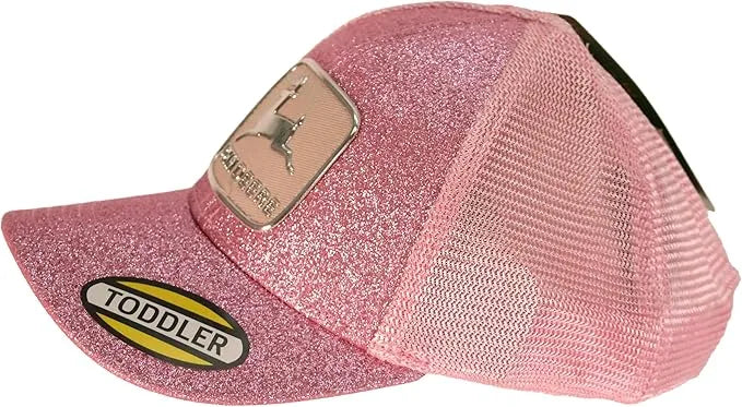 JOHN DEERE | Gorra para niños pequeños rosa brillante con malla