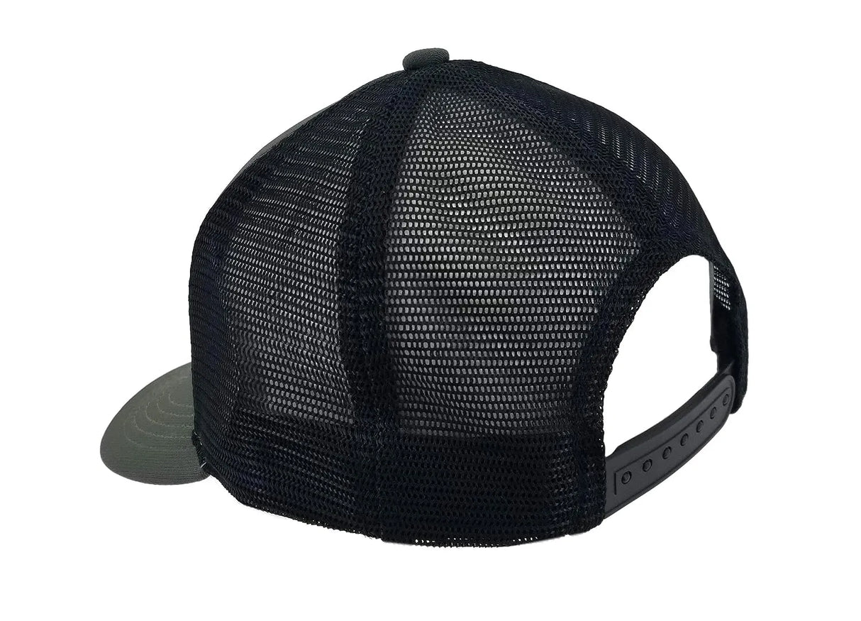 JOHN DEERE | Gorra verde olivo con malla negra con boton