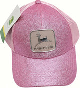 JOHN DEERE | Gorra rosa brillante con malla rosa