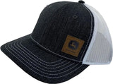 JOHN DEERE | Gorra de mezclilla con malla blanca