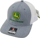 JOHN DEERE + RICHARDSON | Gorra gris con malla blanca con boton