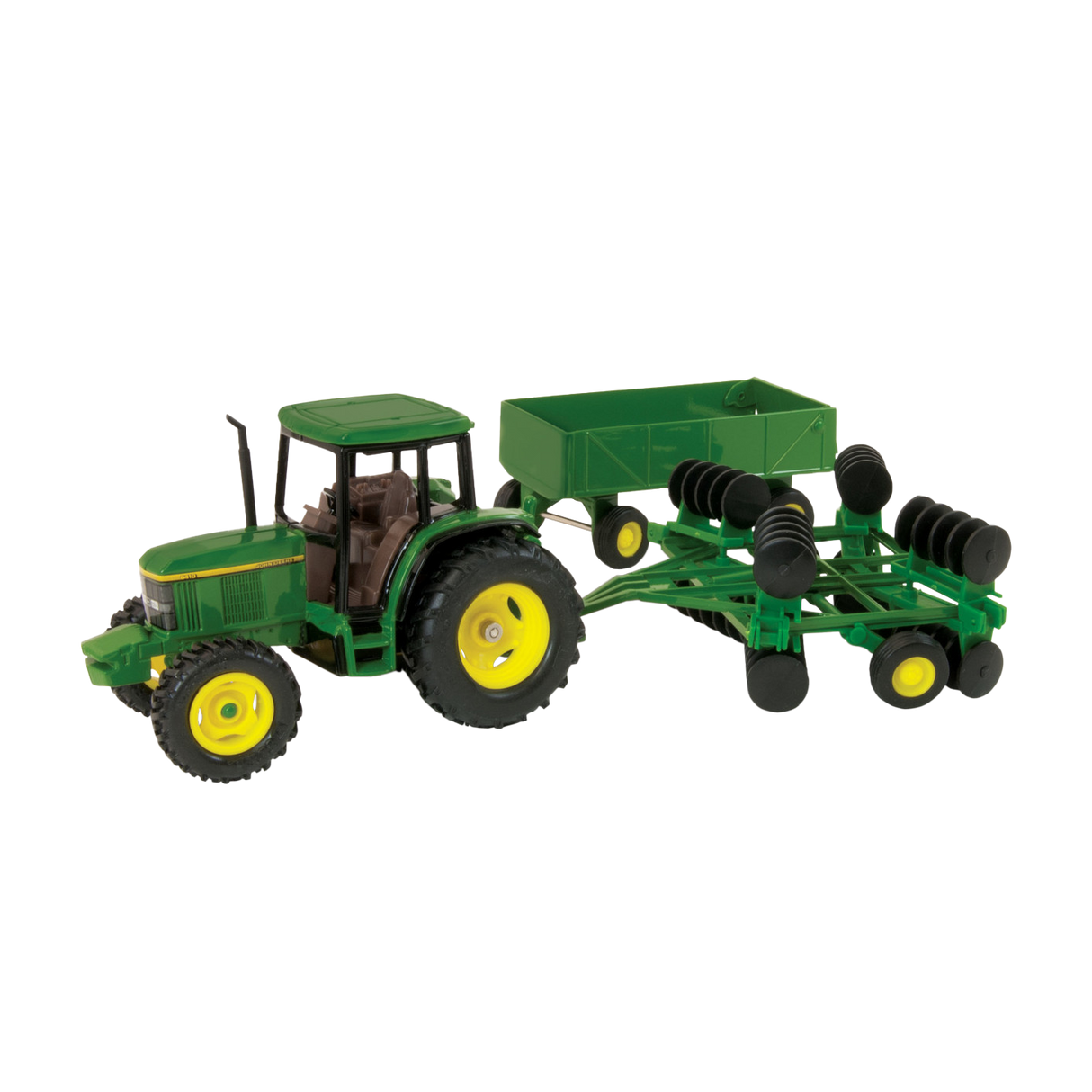 ERTL | John Deere tractor 6410 1:32 con vagon y rastras