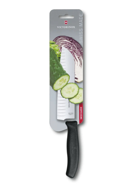 VICTORINOX | Cuchillo grande Santoku de acero inoxidable 6.8523.17