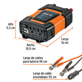 TRUPER | Inversor de corriente con puertos USB 200 watts