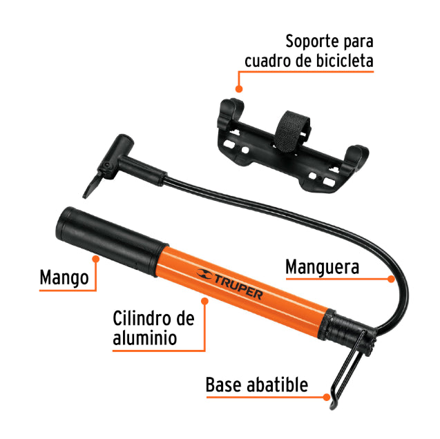 TRUPER | Mini bomba de aire de 60 PSI