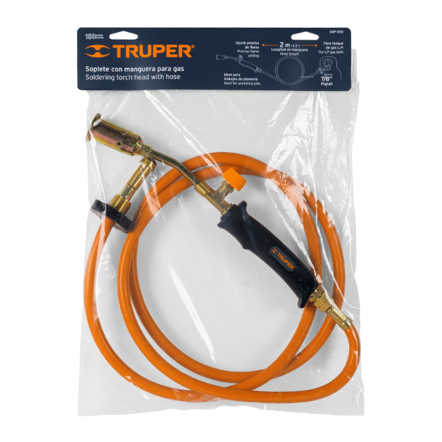 TRUPER | Soplete con manguera para gas de 2m