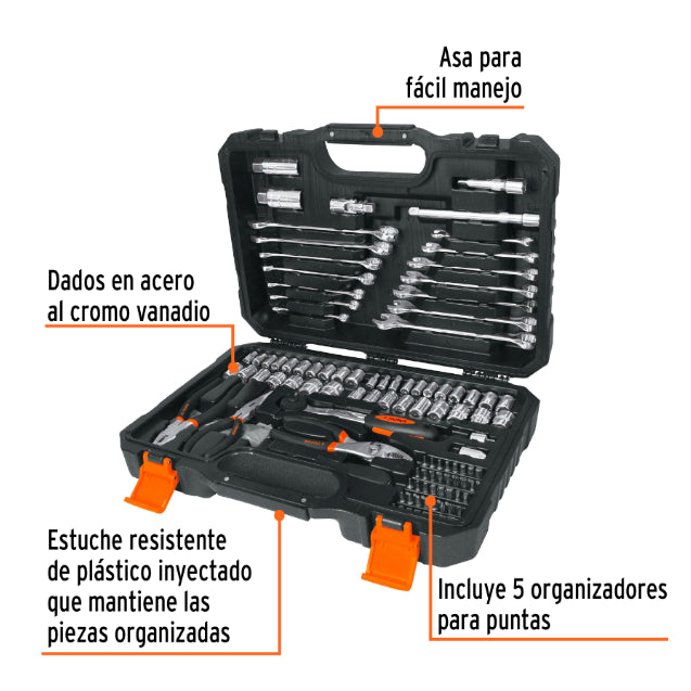 TRUPER | Juego de herramientas 119 piezas en acero al carbono