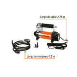 TRUPER | Compresor de aire portatil con linterna de LED 12V y 150 PSI