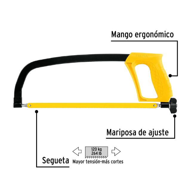 PRETUL | Arco de solera con segueta de 100mm / 12 pulgadas