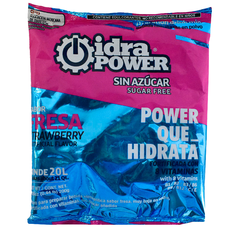 idraPOWER | Caja de 20 sobres de 200 g sin azucar para 20 Ltos