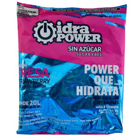 idraPOWER | Sobre de 200 g sin azucar para 20 Ltos