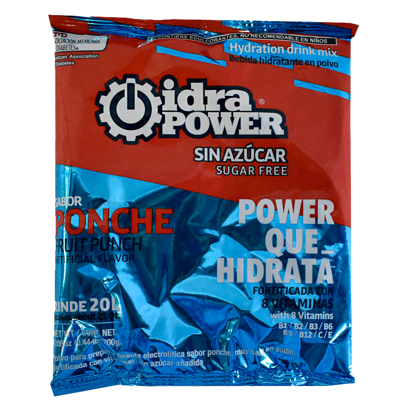 idraPOWER | Caja de 20 sobres de 200 g sin azucar para 20 Ltos