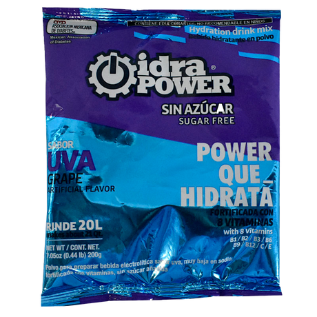 idraPOWER | Caja de 20 sobres de 200 g sin azucar para 20 Ltos