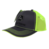 JOHN DEERE | Gorra verde fosfo y gris con malla