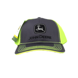 JOHN DEERE | Gorra verde fosfo y gris con malla