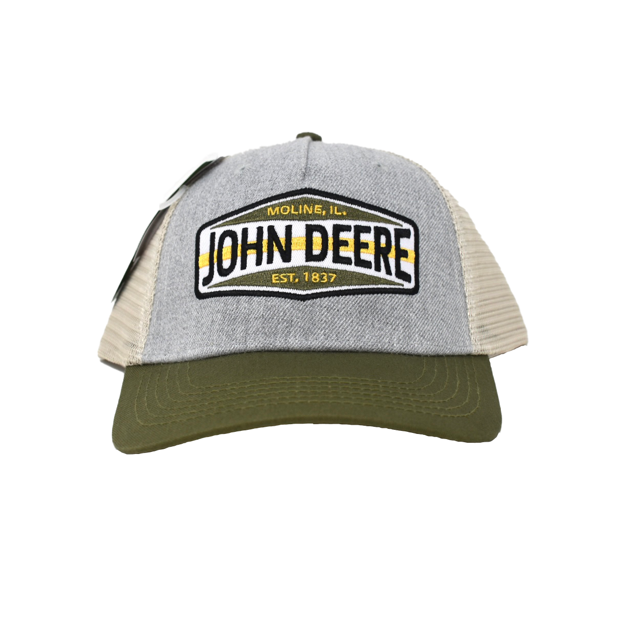 JOHN DEERE | Gorra gris y verde con malla retro